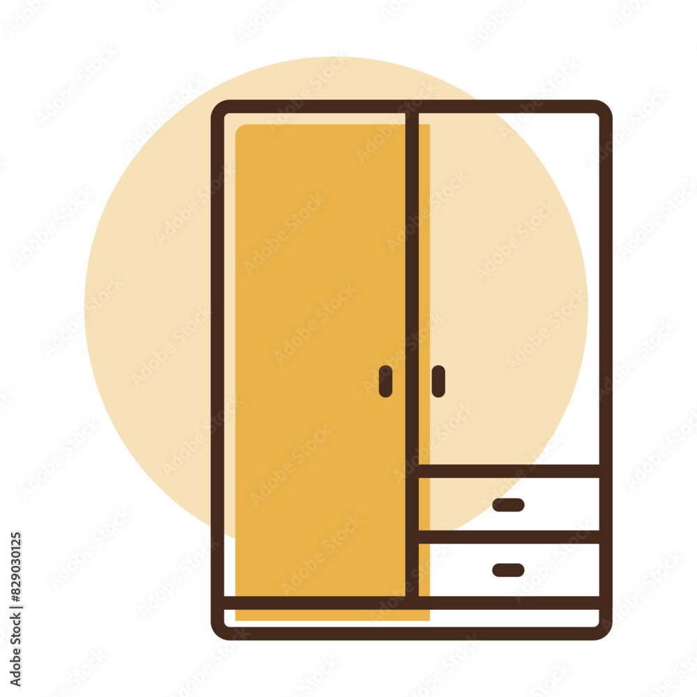 Cupboard vector icon. Furniture sign Cupboard vector icon. Furniture sign