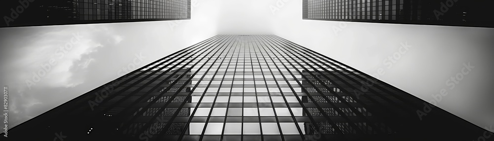Reflective skyscraper surges skyward