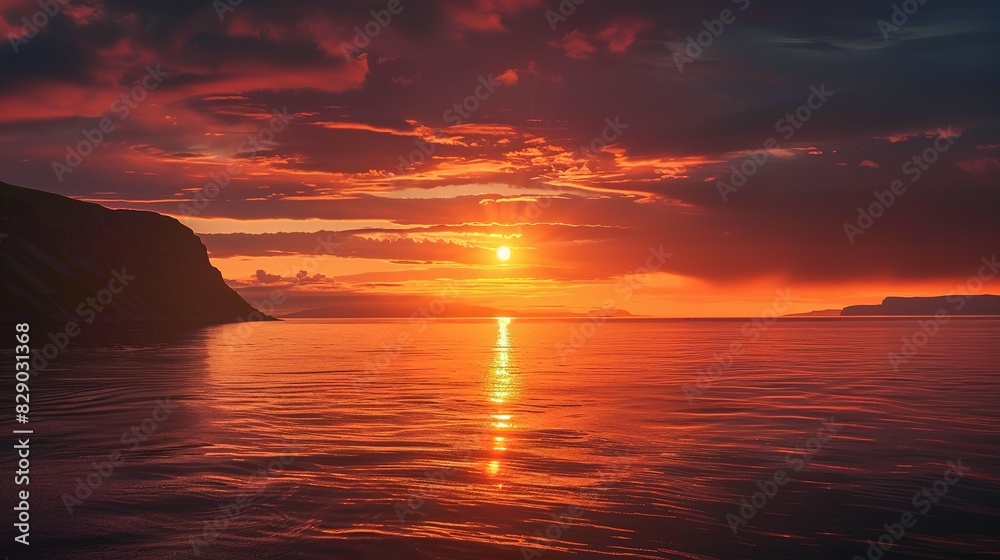 A Mesmerizing Spectacle of the Midnight Sun Unveils the Arctic's Enchanting Beauty