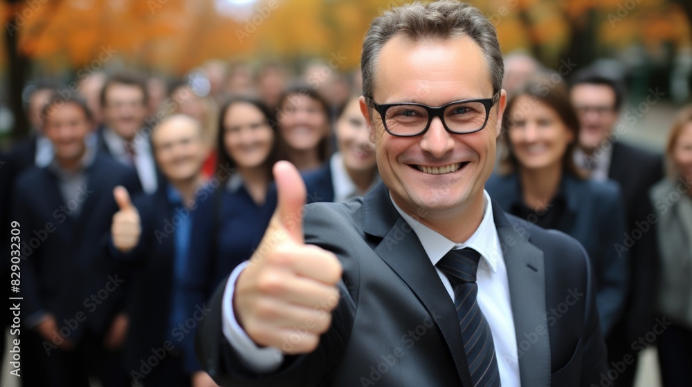 Successful Businessman Smiling with Satisfaction After a Productive Meeting Successful Businessman Smiling with Satisfaction After a Productive Meeting