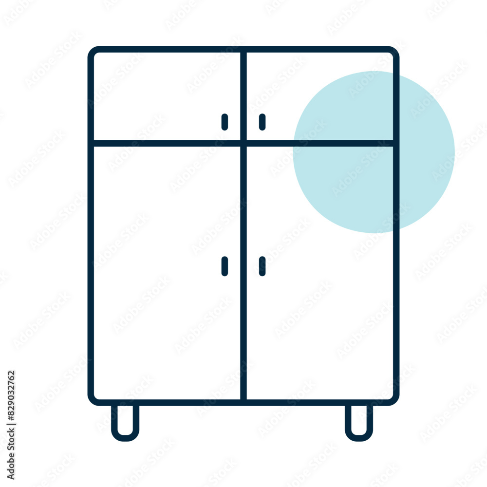 Cupboard vector icon. Furniture sign Cupboard vector icon. Furniture sign