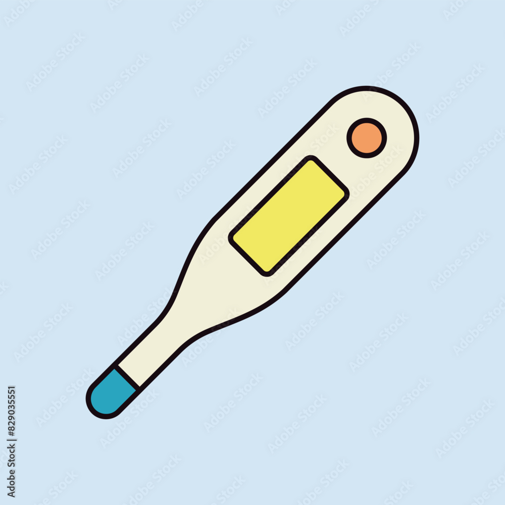 Electronic medical thermometer vector icon Electronic medical thermometer vector icon