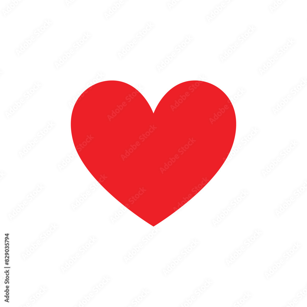 Red heart icon. Vector illustration