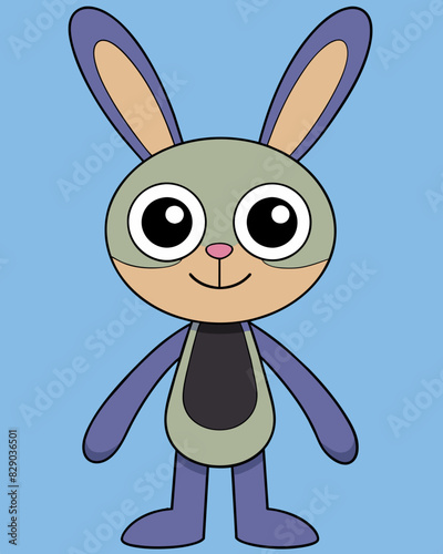 cartoon skinny rabbit