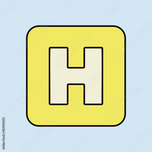 Hospital vector icon. Medical sign
