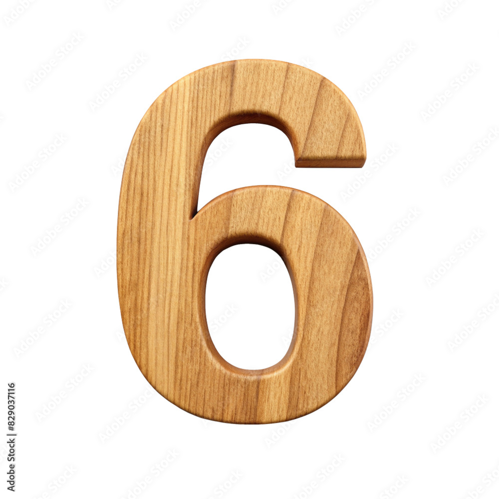 High-Resolution Wooden Number 6 cut out isolated PNG transparent High-Resolution Wooden Number 6 cut out isolated PNG transparent