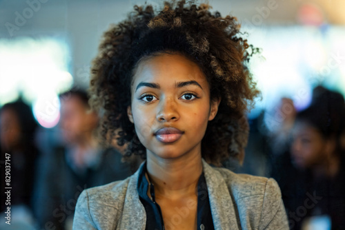 Young Woman Attending a Conference