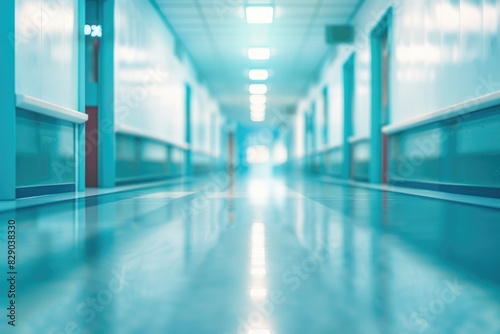 blur image background of corridor in hospital or clinic image