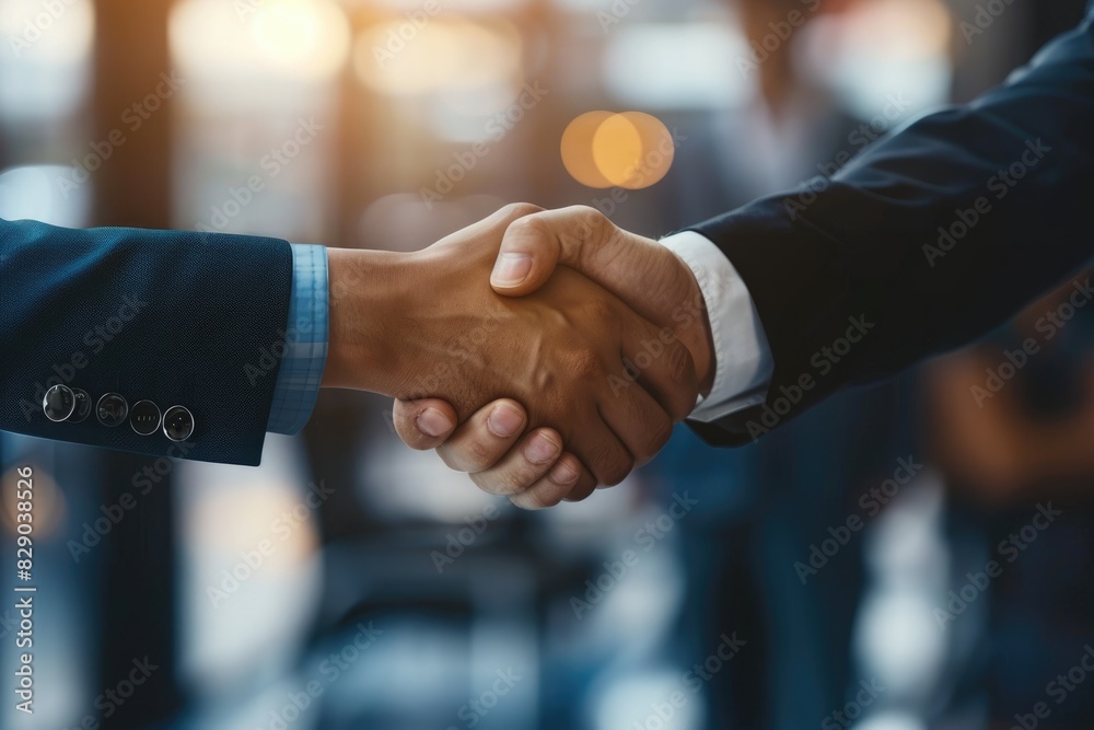 Businessmen handshake for successful business merger and partnership. Businessmen handshake for successful business merger and partnership.