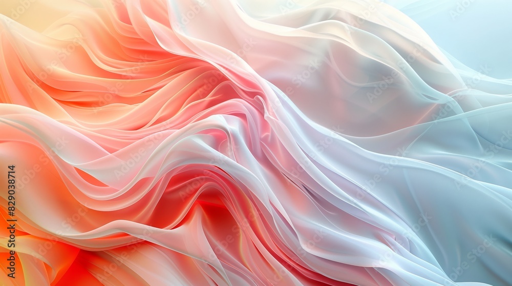Obraz premium Vibrant colors in a dynamic wavy pattern