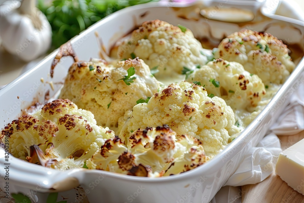 Healthy vegeterian food baked cauliflower. Healthy vegeterian food baked cauliflower.