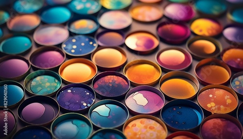 colorful circles painted on paper