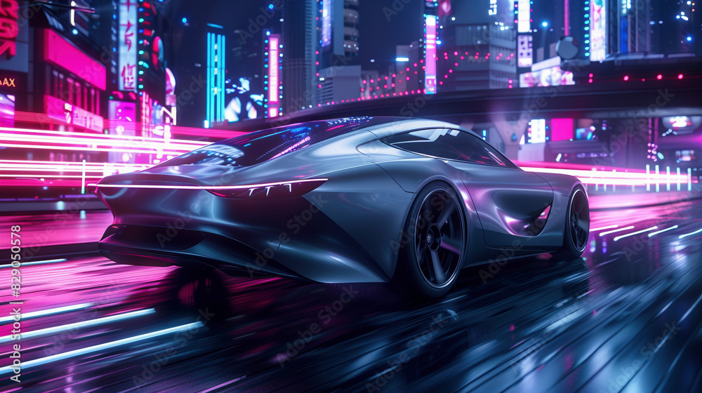Futuristic Concept Car: Speeding into Tomorrow Futuristic Concept Car: Speeding into Tomorrow