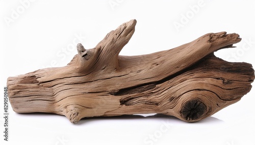 driftwood isolated on white background aged wood © Bryson