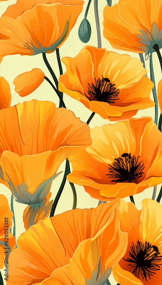 Illustration of drawn flowers in the form of a pattern. Fashionable background for design projects. Illustrations created using artificial intelligence. Illustrations and Clip Art AI generated. Illustration of drawn flowers in the form of a pattern. Fashionable background for design projects. Illustrations created using artificial intelligence. Illustrations and Clip Art AI generated.
