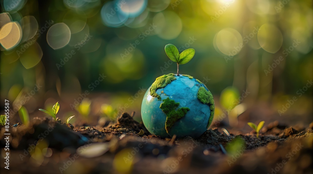 Save the earth, ecology of the earth, environmental theme, template for a poster or postcard, green world Save the earth, ecology of the earth, environmental theme, template for a poster or postcard, green world