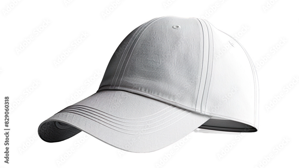 Fototapeta premium Baseball cap with transparent background and white shadow.