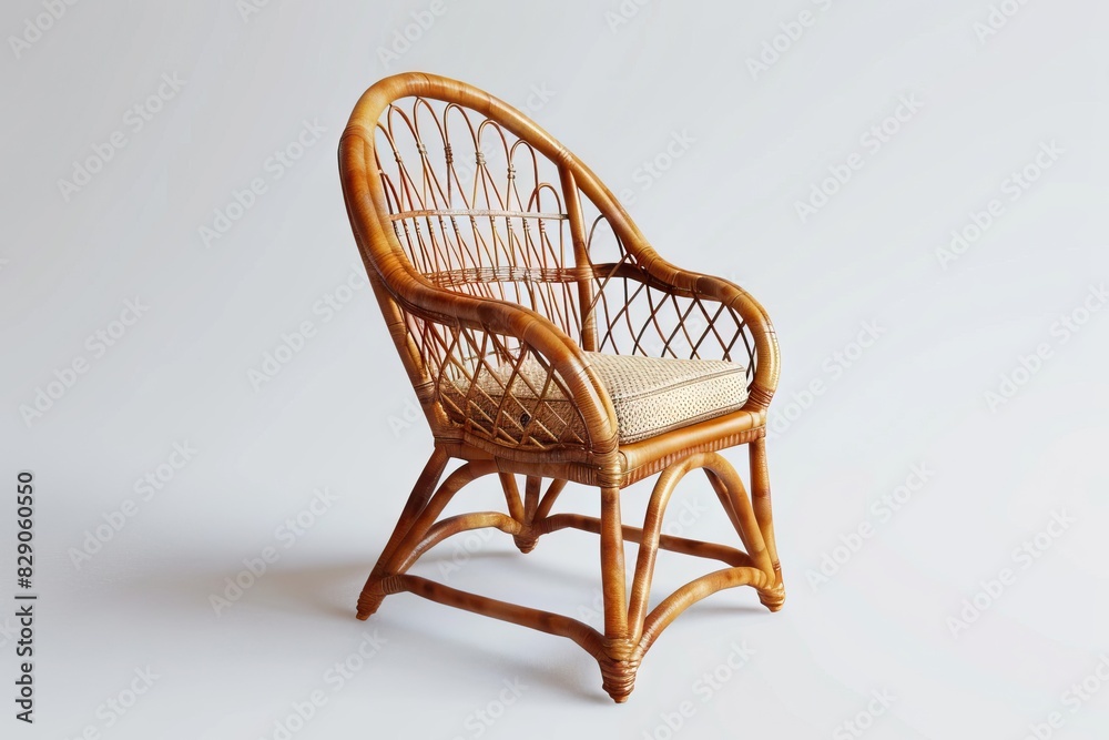 Wicker Chair on White Background Wicker Chair on White Background