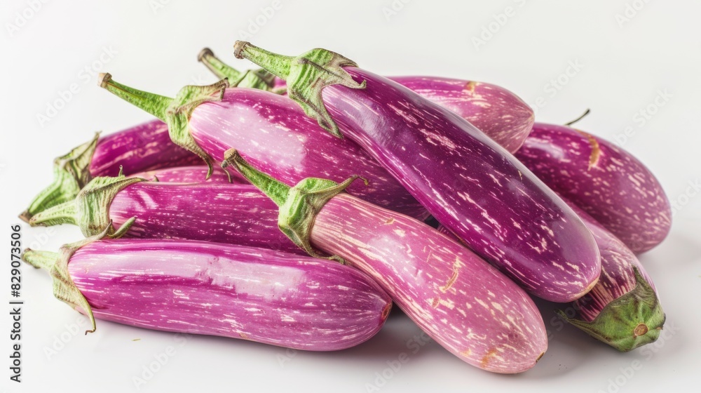 Eggplant or aubergine isolated on white background with clipping path and full depth of field Eggplant or aubergine isolated on white background with clipping path and full depth of field