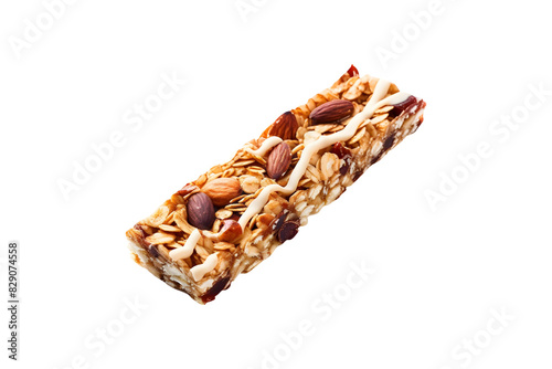 Protein energy snack bar, fitness protein boost energy bar isolated on transparent background
