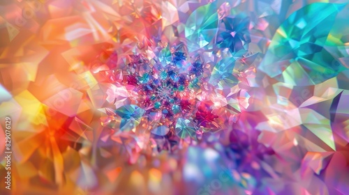 Unique design of multicolored kaleidoscope background texture