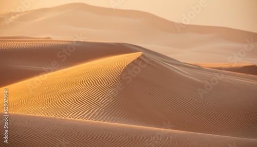 abstract desert background with waves at sunset