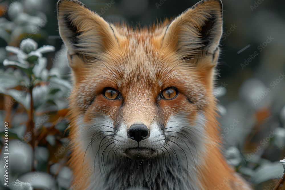 A solitary red fox prowling through the forest undergrowth, its keen senses alert for any signs of prey or danger. Concept of forest predators and hunting behavior. Generative Ai. A solitary red fox prowling through the forest undergrowth, its keen senses alert for any signs of prey or danger. Concept of forest predators and hunting behavior. Generative Ai.