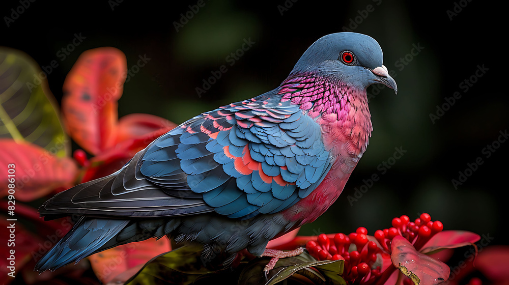 ภาพประกอบสต็อก adult male Mauritius Blue Pigeon Alectroenas ...