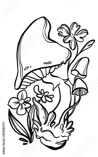 person with a flower 