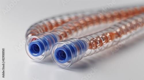 Front view mockup image white background of a catheter