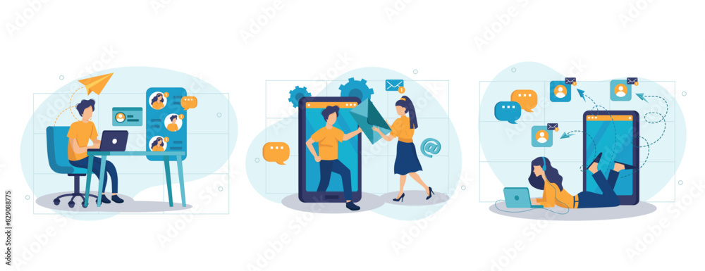 Фотография Email service concept set