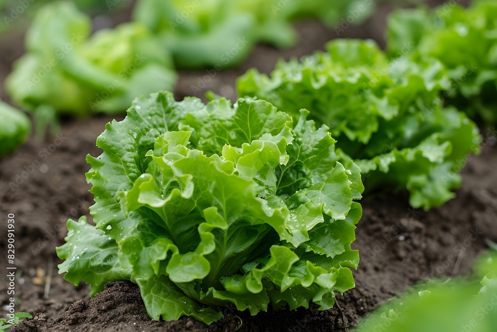 Abundant lettuce garden growth Abundant lettuce garden growth