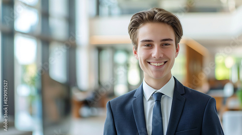 Smiling Diverse Young Job Seekers in Modern Office Environments