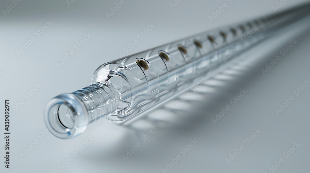 Front view mockup image white background of a nasogastric tube Front view mockup image white background of a nasogastric tube