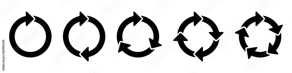 Circle arrows icon vector diagram infographic set. Sync repeat and reload arrow icon, rotate arrow symbol, Vector illustration Circle arrows icon vector diagram infographic set. Sync repeat and reload arrow icon, rotate arrow symbol, Vector illustration