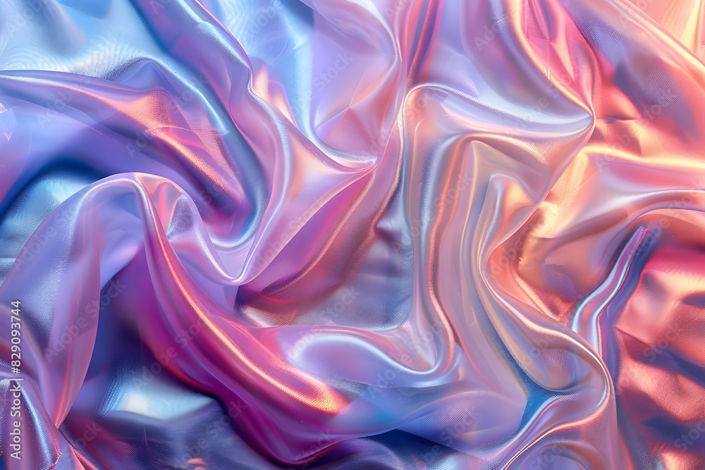 Close-up shiny fabric pink purple Close-up shiny fabric pink purple