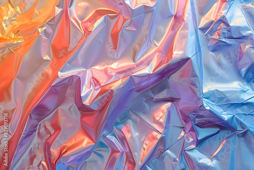 Vibrant pattern on glossy textile
