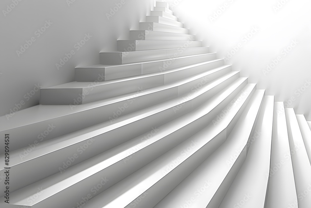 Light shines through staircase