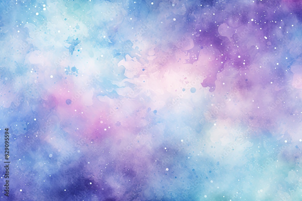 Fototapeta premium A cosmic blend of pastel watercolors resembling background, Pastel watercolor cloud background with copy text space