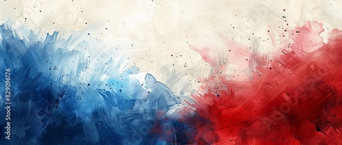 Wallpaper Mural Abstract watercolor background with splashes in white red and blue colors of American or French flag Torontodigital.ca