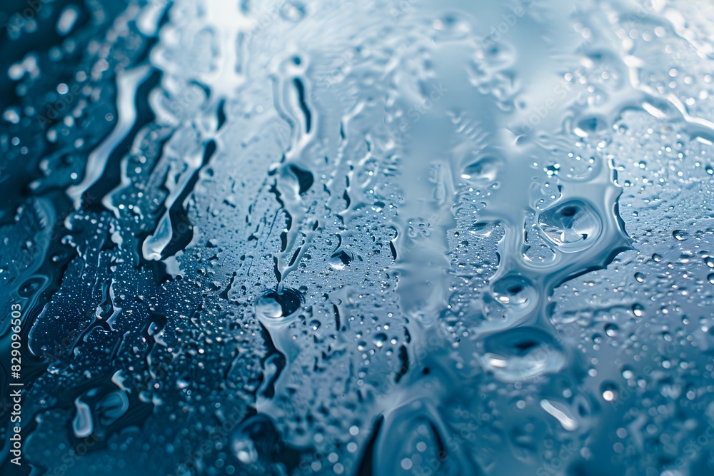 Water droplets on rain-soaked windshield Water droplets on rain-soaked windshield