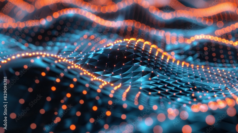 Technology abstract big data background image with dots and lines structure. AI generated image Technology abstract big data background image with dots and lines structure. AI generated image
