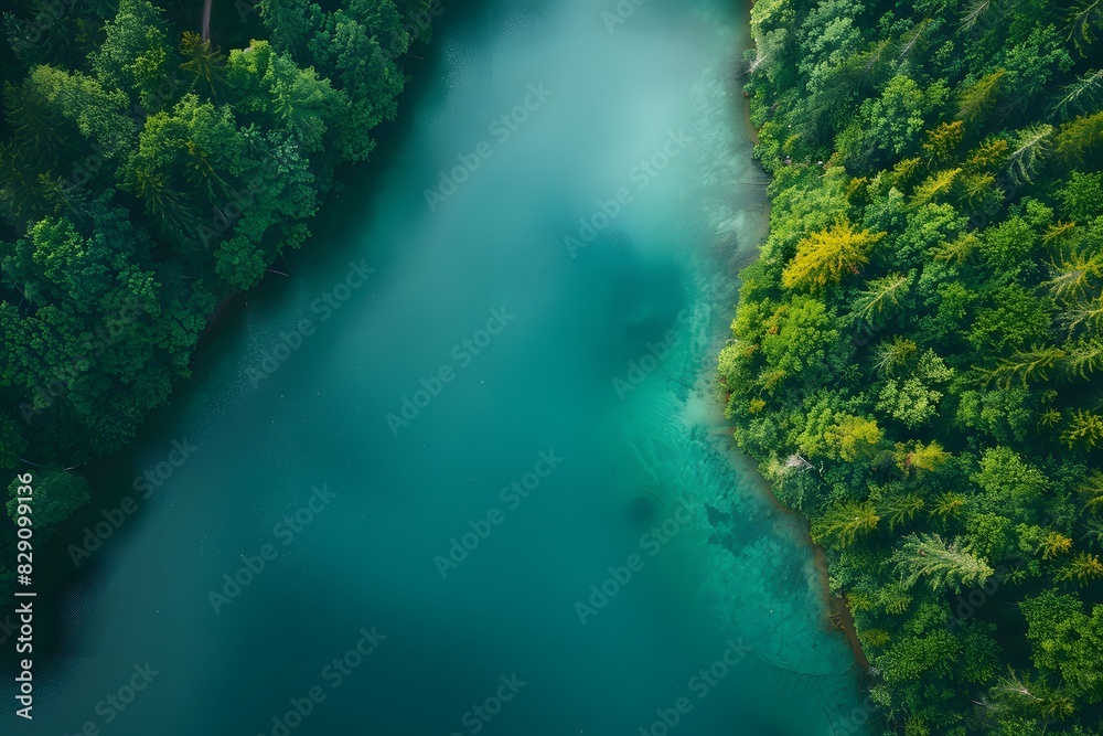 River trees forest view River trees forest view