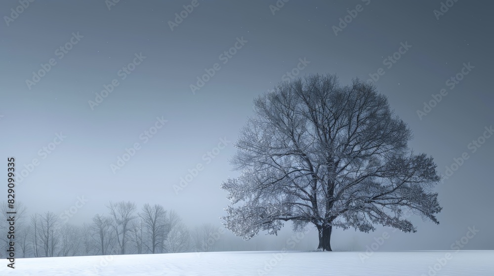 Winter landscape of snowy nature. Winter trees background Winter landscape of snowy nature. Winter trees background