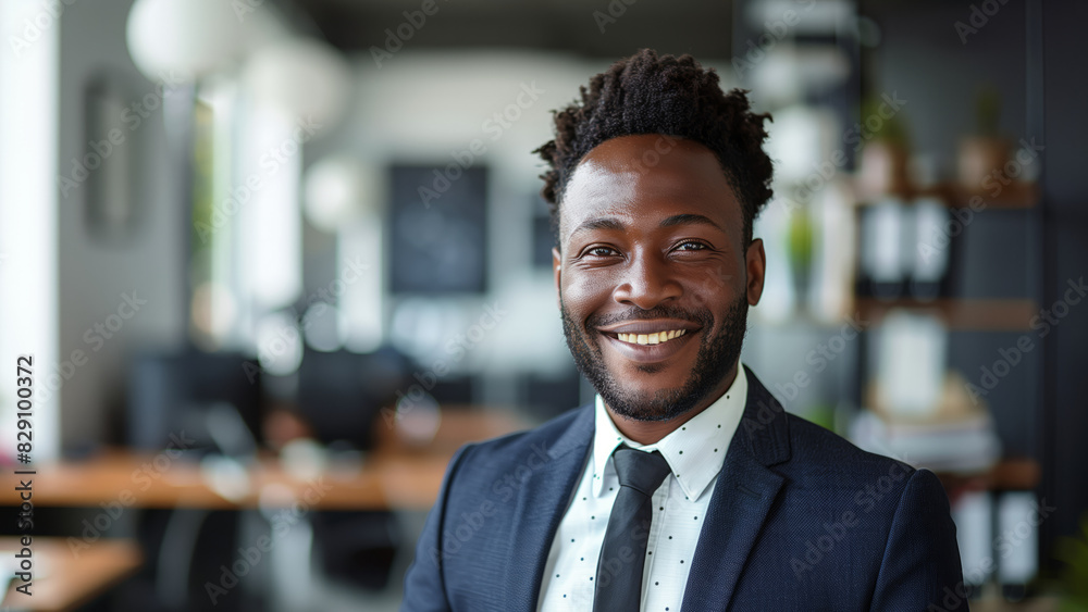 Confident African American Lawyer in Office Confident African American Lawyer in Office