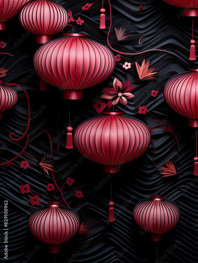 Naklejka premium Red Lanterns