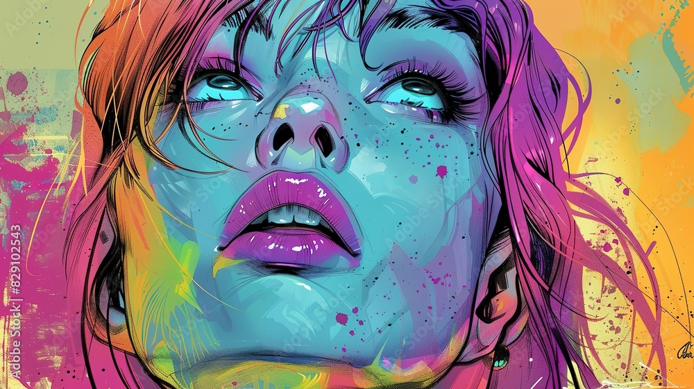 Fototapeta premium Comic Pop Art. Colorful illustration in pop art retro comic style