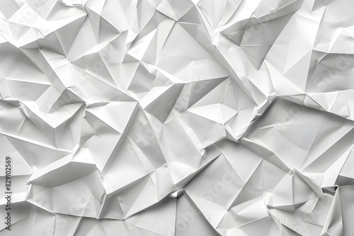 Close up white wall, folded paper