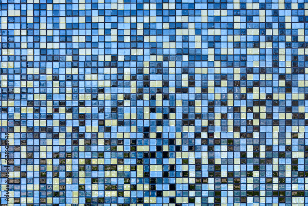 Fototapeta premium Background wall of small mosaic tiles