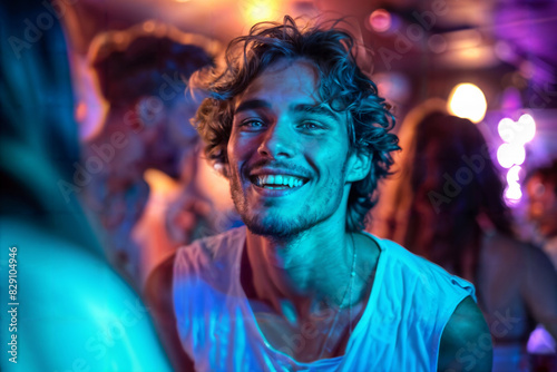 Young Man Enjoying a Night Out with Friends in a Dance Club © Mihai Zaharia